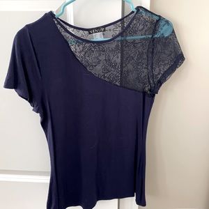 Lace-detail t-shirt, never worn